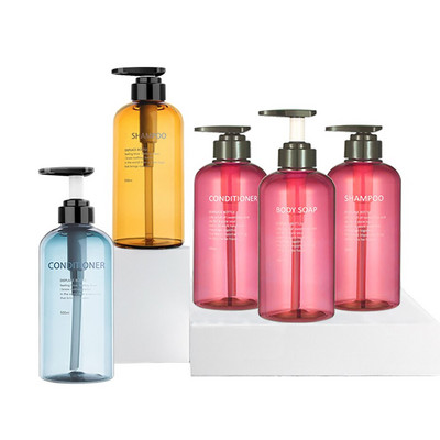 Vannitoa seebi dosaatori pudelid Suure mahutavusega šampoon Dušigeel pudelid Pressi tüüp Tühi seebipudel 300/500 ml