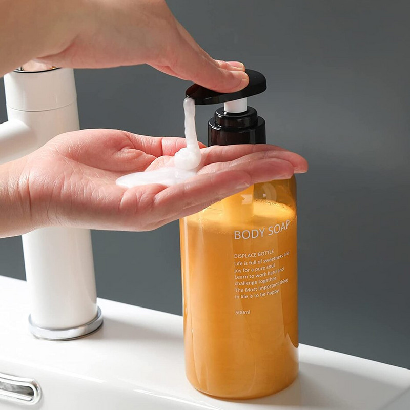 Vonios muilo dozatoriaus buteliukai Didelės talpos šampūnas dušo želė buteliukai preso tipas tuščias muilo buteliukas 300/500ml