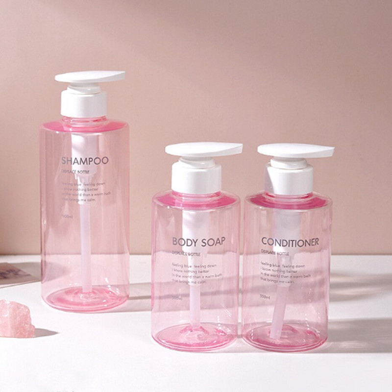 Vonios muilo dozatoriaus buteliukai Didelės talpos šampūnas dušo želė buteliukai preso tipas tuščias muilo buteliukas 300/500ml