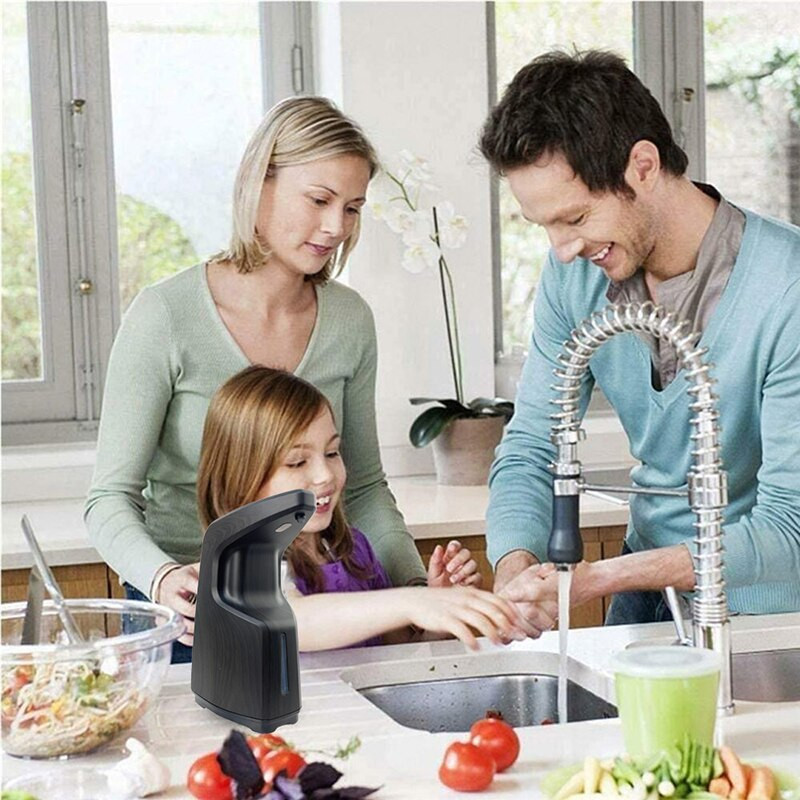 PUPWONG Dozator de săpun cu spumă Dispenser automat de săpun fără atingere 15,2 oz/450 ml Dispenser de săpun de mână cu spumă cu baterie