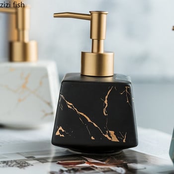 Ceramics Marbling Lotion Μπουκάλι Αξεσουάρ μπάνιου Πλύσιμο χεριών υγρό σαπουνιού Δοχείο Press The Bottle Soap Liquid Container