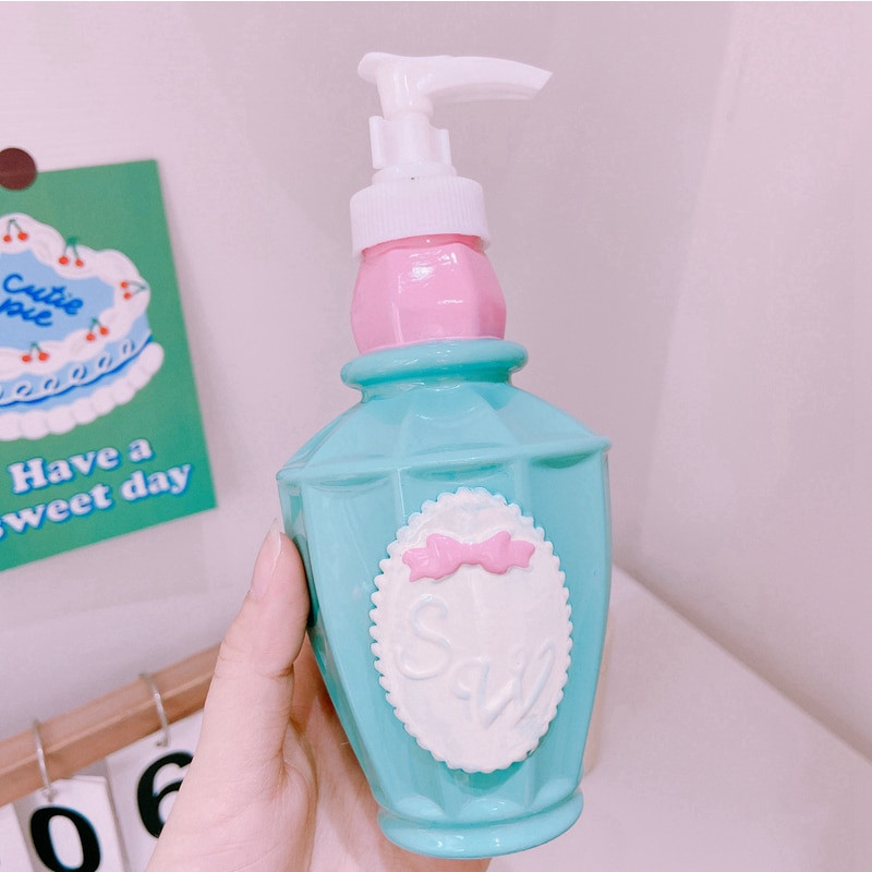 Cute Shell parfüm alakú fürdőszoba samponos flakon 250 ml/350 ml szappanadagoló testápoló hajbalzsam újratölthető flakon