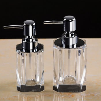 Διαφανές Crystal Glass Hand Sanitizer Bottle Soap Creative European Press Hotel Dispenser Liquid Soap Soap Lotion Bottle LD85