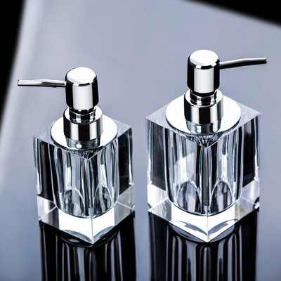Διαφανές Crystal Glass Hand Sanitizer Bottle Soap Creative European Press Hotel Dispenser Liquid Soap Soap Lotion Bottle LD85