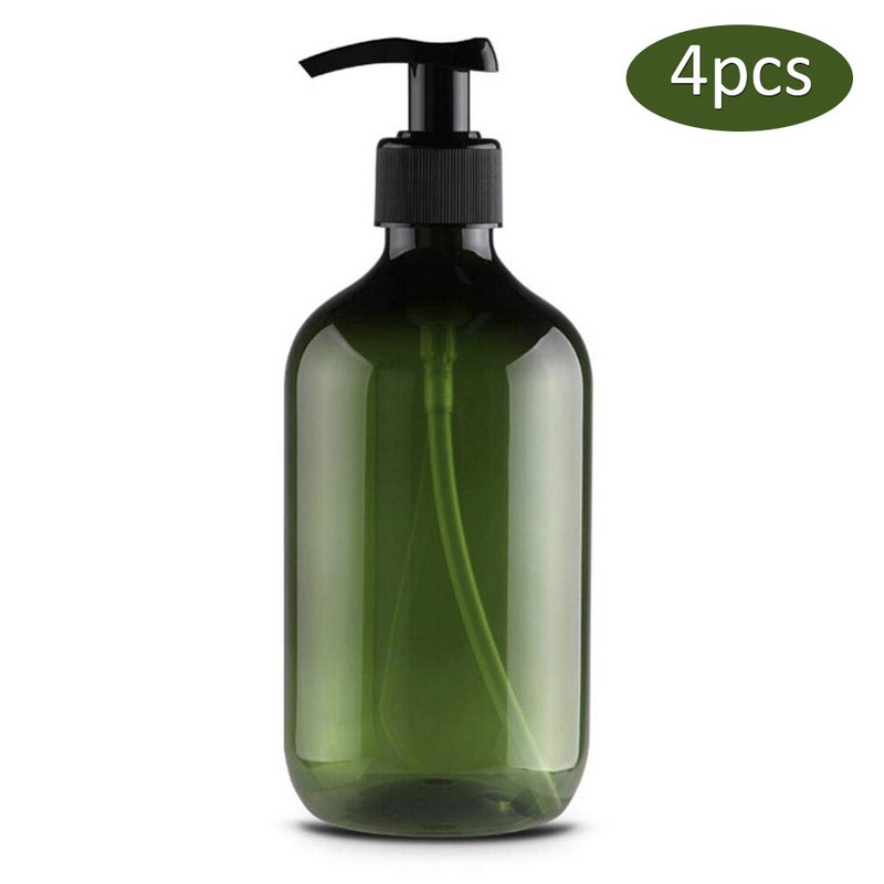 4 vnt. 500 ml muilo dozatoriaus buteliukai Daugkartinio siurblio buteliukai purškimo buteliukas losjonams dozuoti Šampūnai Muilas dušo želė