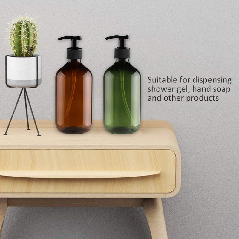 4 vnt. 500 ml muilo dozatoriaus buteliukai Daugkartinio siurblio buteliukai purškimo buteliukas losjonams dozuoti Šampūnai Muilas dušo želė