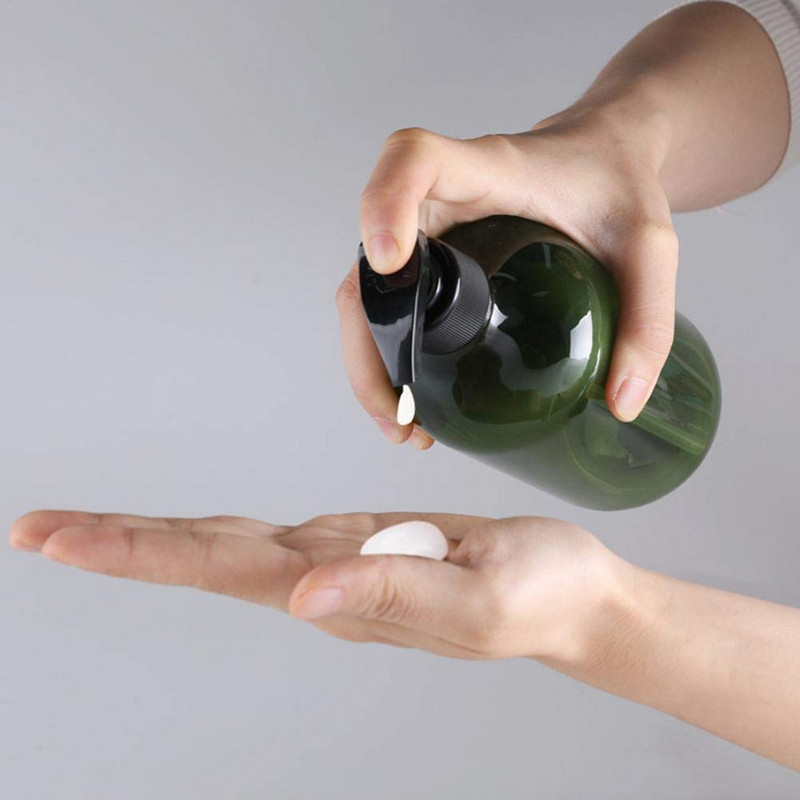 4 vnt. 500 ml muilo dozatoriaus buteliukai Daugkartinio siurblio buteliukai purškimo buteliukas losjonams dozuoti Šampūnai Muilas dušo želė