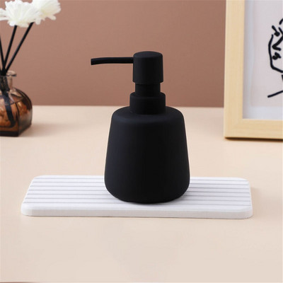 Matt kerámia szappanadagoló fürdőszobai 260 ml-es 400 ml-es folyékony, üres utántöltős palackos kézfertőtlenítő tusfürdő samponos flakonok