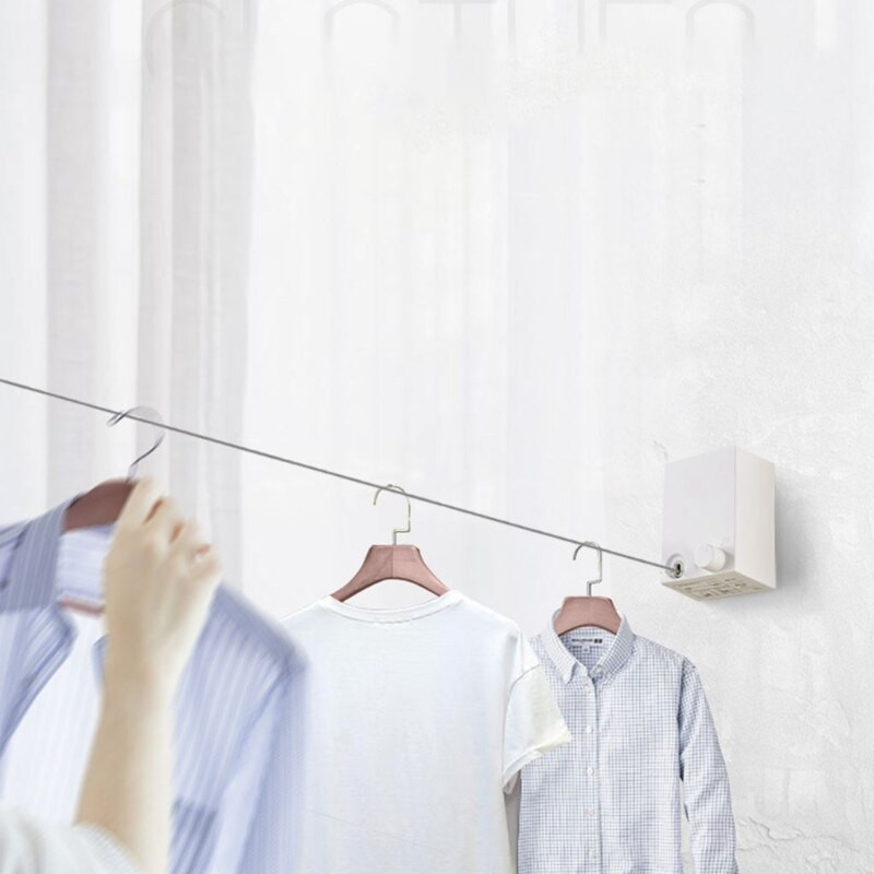 Otthoni erkély Behúzható ruhazsinór Invisible String Clothes Line X4YE