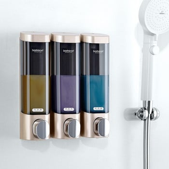Дозатори за течен сапун, монтирани на стена, сензорен дозатор за шампоан за баня за душ, измиване на тяло, кухненски контейнер за дезинфектант за ръце
