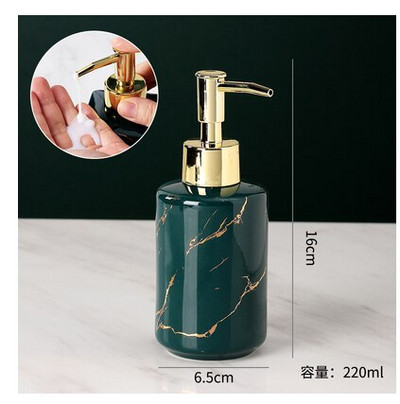 Sticlă de loțiune din ceramică Dispenser decorativ din ceramică pentru dezinfectant pentru mâini Flacon dezinfectant Dozator de săpun Tavă dreptunghiulară din ceramică