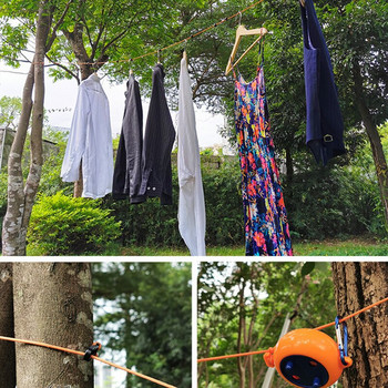 8M Μη διάτρητη ράφι ρούχων αναδιπλούμενη φορητή ράφι ταξιδίου για υπαίθριο κάμπινγκ Αντιανεμικό φορητό φορητό κρεμαστή ράφι