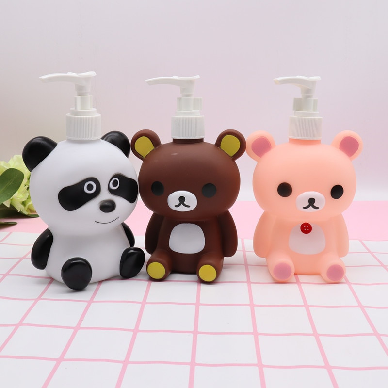 Cartoon hordozható lotion palack folyékony szappanadagoló műanyag kézi szappanpalack tusfürdő sampon palack háztartási utazás