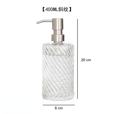 400 ml-es átlátszó üveg lotion palack kézfertőtlenítő palack sampon flakon tusfürdő flakon fürdőszobai kiegészítők szappanadagoló