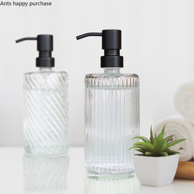 400 ml-es átlátszó üveg lotion palack kézfertőtlenítő palack sampon flakon tusfürdő flakon fürdőszobai kiegészítők szappanadagoló