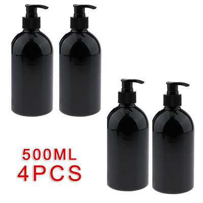 Μπουκάλια 3/4 τεμ. Empty Pump Bottles Refillable 500ml Bottles PET Plastic Empty Lotion Pump Bottles for Gel Soap Dispenser