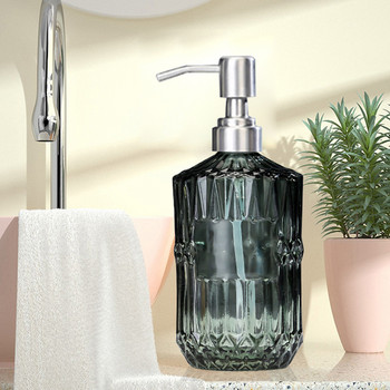 Γυάλινη λοσιόν μπουκάλι από ανοξείδωτο χάλυβα Διανομέας σαπουνιού μπουκάλι Εγχειρίδιο Press Shower Bottle Bottles for Bathroom Kitchen