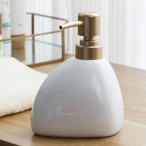 Fürdőszoba kerámia tusfürdő samponos flakon 300-450 ml fehér kerámia emulziós adagoló flakon kézi szappanadagoló konyhába