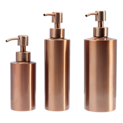 250/350/550 ml Rose Goldr vedelseebi dosaator pumbaga pudelivedelik käte desinfitseeriv šampoon roostevabast terasest pudeliga vannituba