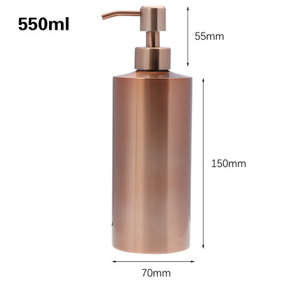 250/350/550 ml Rose Goldr folyékony szappanadagoló pumpás flakon lotion kézfertőtlenítő sampon rozsdamentes acél flakon Fürdőszoba
