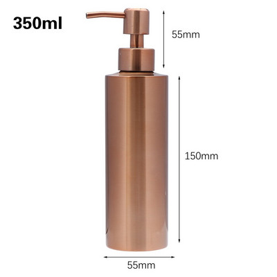 250/350/550 ml Rose Goldr folyékony szappanadagoló pumpás flakon lotion kézfertőtlenítő sampon rozsdamentes acél flakon Fürdőszoba
