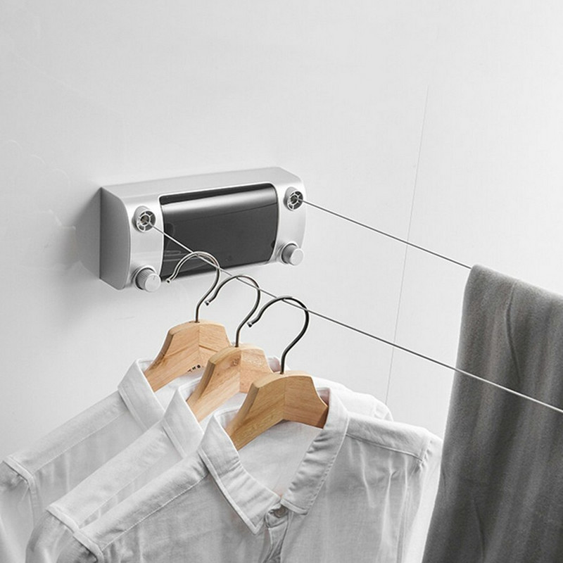 Ištraukiama plieninė viela Dviejų eilių drabužių linija, kabykla, drabužių džiovintuvas, drabužių linija