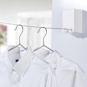 Εσωτερικός εξωτερικός χώρος από ανοξείδωτο χάλυβα αναδιπλούμενος σχοινί ρούχων πλυντηρίου ρούχων Κρεμαστό τοίχου Stretch πλύσιμο ρούχων Αόρατη γραμμή συρρίκνωσης