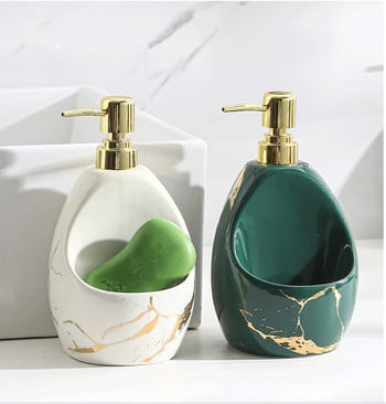 Marble Texture Ceramics Soap Dispenser Απολυμαντικό Χεριών Μπουκάλι απορρυπαντικού για Αξεσουάρ Μπάνιου Κουζίνας Κεραμική Λοσιόν Bo