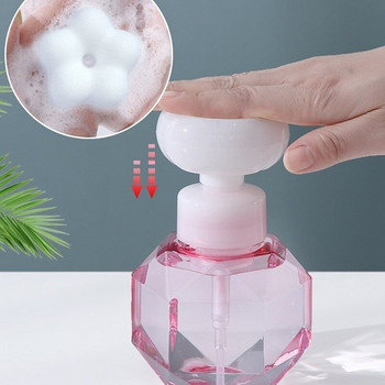 Дозатор за сапун с форма на цвете Помпа за пяна Пластмасова прозрачна бутилка Душ гел за пътуване Бутилка с помпа за пяна Консумативи за баня