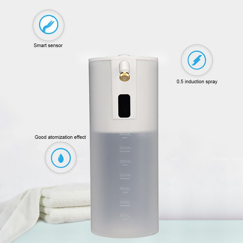Automatikus érintésmentes alkohol adagoló kézfertőtlenítő permetező doboz spray folyékony szappan adagoló infravörös érzékelő háztartási használatra