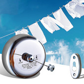 Sieninis nerūdijančio plieno ištraukiama drabužių linija namuose Vidaus lauko skalbinių kabykla Drabužių vonios kambario džiovinimo lentynos virvė