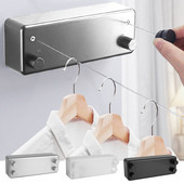 Drabužių džiovinimo lentyna 4,2 m rūbų virvė, ištraukiama vonios kambario priedai Dviejų sluoksnių skalbinių kabykla