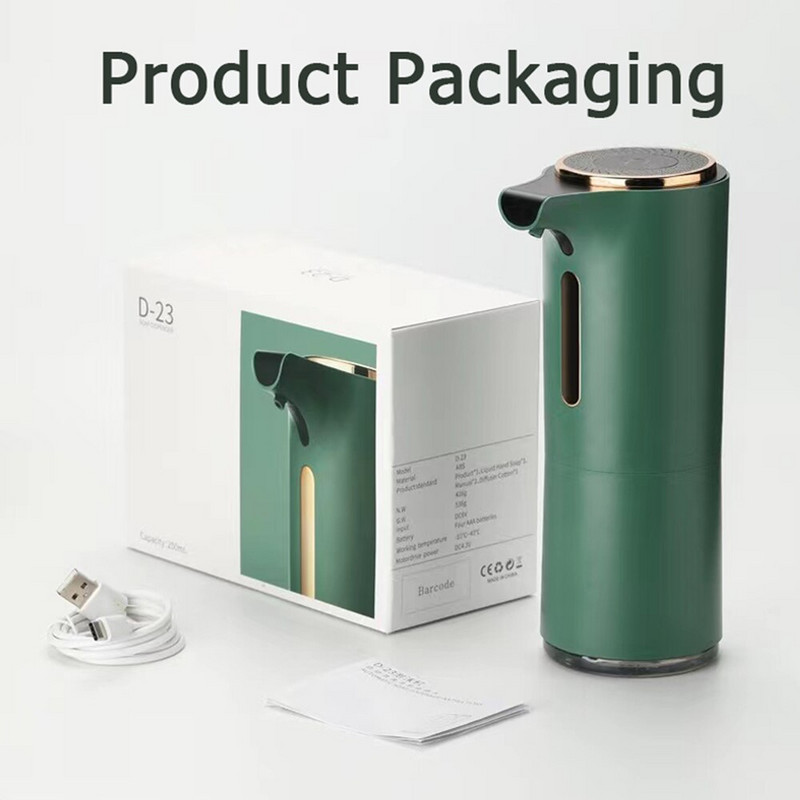 Habszappan adagoló szappan kézfertőtlenítő géphez, érintés nélküli automatikus szappanvíz-adagoló habzó USB-C típusú töltéshez