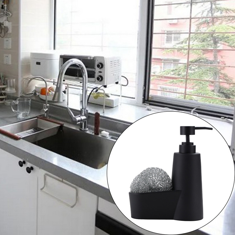 2 az 1-ben folyékony szappanadagoló palack tárolódoboz tárolódobozos szivacstartó szappantartókkal