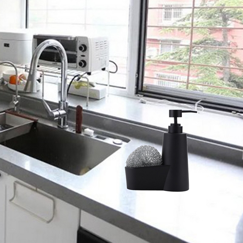 2 az 1-ben folyékony szappanadagoló palack tárolódoboz tárolódobozos szivacstartó szappantartókkal