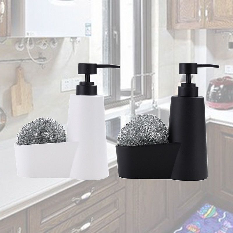 2 az 1-ben folyékony szappanadagoló palack tárolódoboz tárolódobozos szivacstartó szappantartókkal
