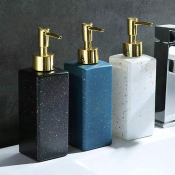 Ceramic Luxury Bathroom Marble Dispenser Pump Bottle Gel Shower Shampoo Nordic Chic Home Couple Couple Posh Soap Dispenser Posh