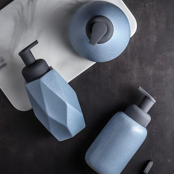 Аксесоари за баня Дозатор за мус сапун Керамична бутилка за душ гел Бутилка за сапун за ръце Nordic Foam Emulsion Press Bottle