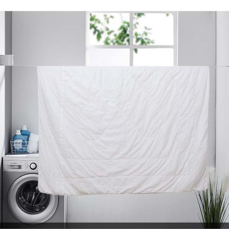 Vidinė nematoma drabužių linija su kabyklos skyle Ištraukiama drabužių virvė, džiovinimo lentyna, balkonas, drabužių linija be gręžimo ZC274