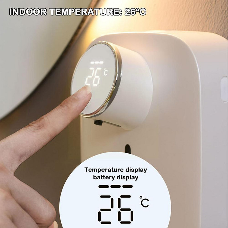 Automatikus habszappan adagolók Fürdőszoba Intelligens mosás Érintésmentes Újratölthető Minőségi Anyag Kézigép Magas érzékelő ABS D1R2