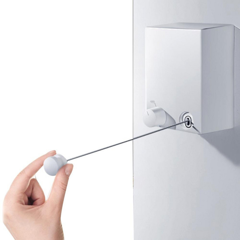 Ištraukiama patalpų drabužių kabykla, virvė, pritvirtinta prie sieninės kabyklos, rankšluosčių džiovinimo kabykla, lanksti drabužių linija vonios kambario drabužių džiovintuvas