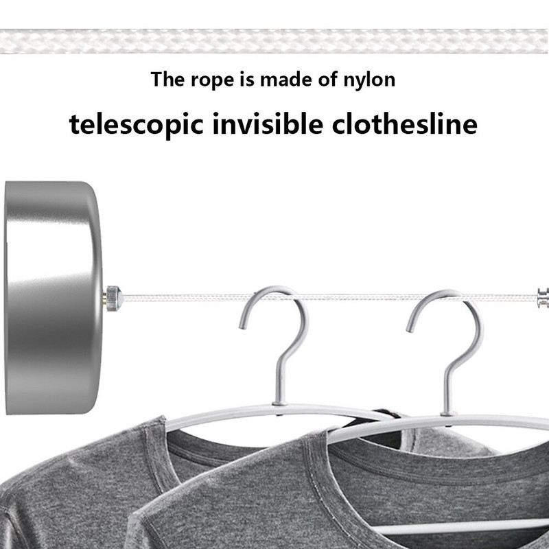 Ištraukiama patalpų drabužių kabykla, virvė, pritvirtinta prie sieninės kabyklos, rankšluosčių džiovinimo kabykla, lanksti drabužių linija vonios kambario drabužių džiovintuvas