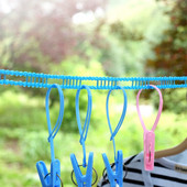 8 m rūbų virvė Balkonas, neslystantis, atsparus vėjui, patvarus buitinis prietaisas, nailoninis sulankstomas kietų drabužių džiovinimo speciali virvė