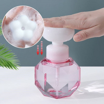 Flower Shape Foam For Dispenser Soap Foaming Pump Plastic Clear Bottle Travel Show Shower Gel Μπουκάλι αντλίας αφρού για μπάνιο
