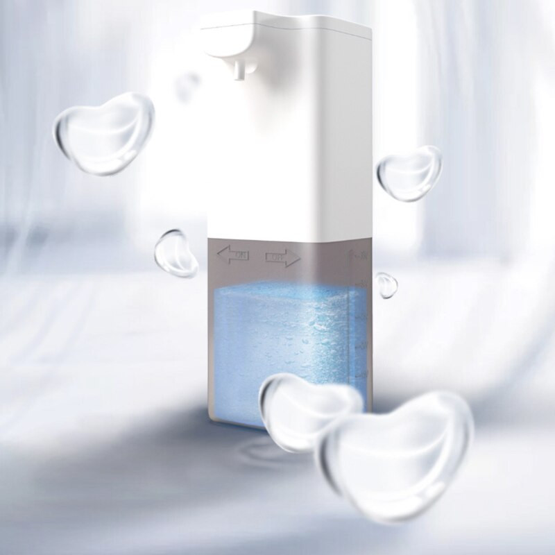 Automatinis muilo dozatorius 400ml putplasčio sieninis USB įkraunamas skysto muilo buteliuko dozatorius vonios kambario reikmenims virtuvei