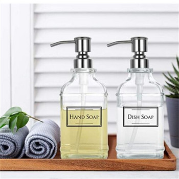 Bottles Soap Boday Shampoo Lotion Container Glass 300ml 550ml Storage Dispenser