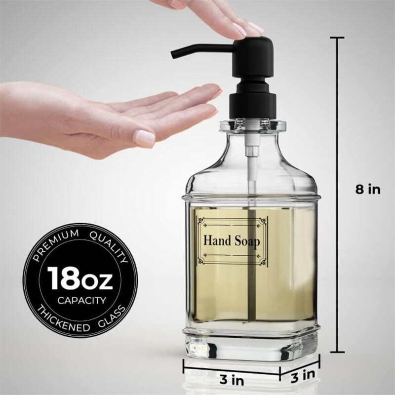 Szappanpalackok testápoló sampon tartály üveg 300 ml 550 ml tároló adagoló