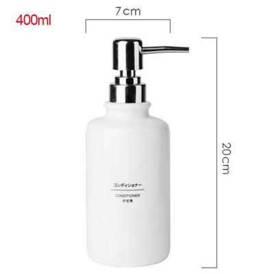 Balto muilo dozatoriaus buteliuko keramikos šampūno dušo želė rankų dezinfekavimo buteliukas vonios kambario virtuvei