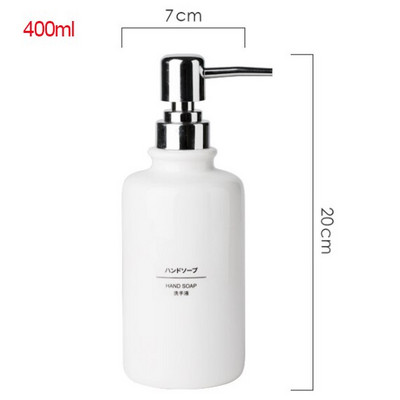 Balto muilo dozatoriaus buteliuko keramikos šampūno dušo želė rankų dezinfekavimo buteliukas vonios kambario virtuvei