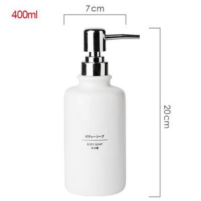 Balto muilo dozatoriaus buteliuko keramikos šampūno dušo želė rankų dezinfekavimo buteliukas vonios kambario virtuvei